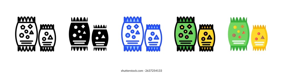 Snack Icon Collection With Multiple Styles