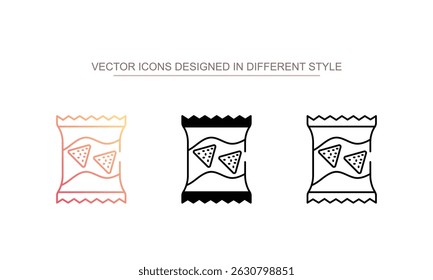 Snack icon design with white background stock illustration