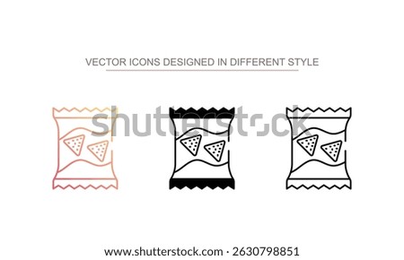 Snack icon design with white background stock illustration