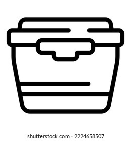 Snack icon outline vector. Lunch box. School kid