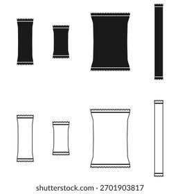 snack icon set vector illustration isolated on white background.