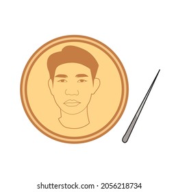 icono de refrigerio o diseño de símbolo con imagen de cara