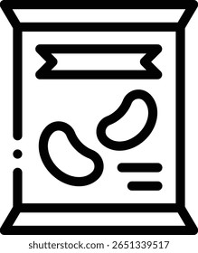 Icono de merienda. Diseño De Estilo Lineal Delgado Aislado Sobre Fondo Blanco