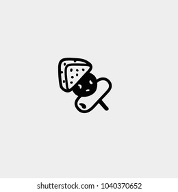 Snack icon. Vector snack illustration. Canapes