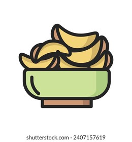 Snack icon vector on trendy design