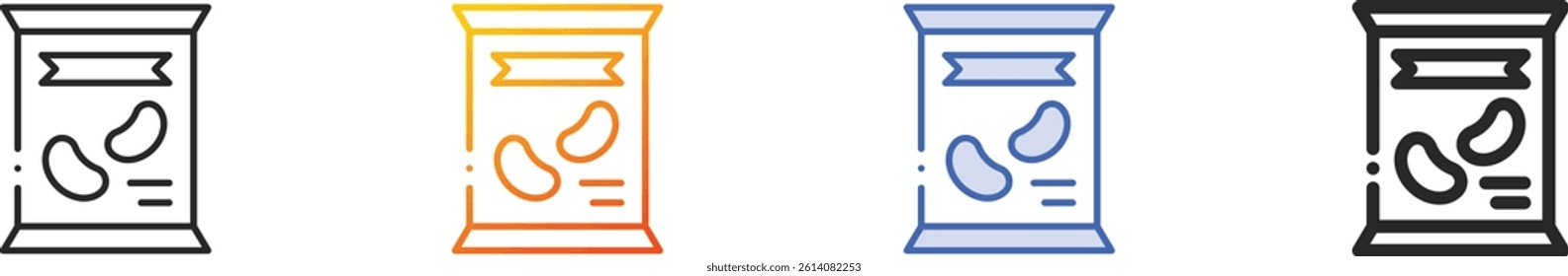 snack icon.Thin Linear, Gradient, Blue Stroke and bold Style Design Isolated On White Background