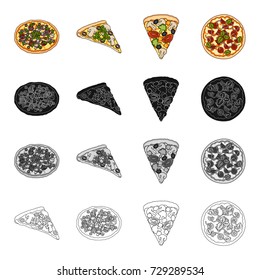 Snack, ingredients, ration and other web icon in cartoon style.Pizza food, treats, icons in set collection.