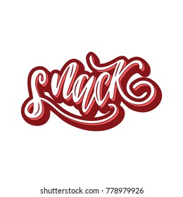 Snack Lettering Logo. Vector Illustration.