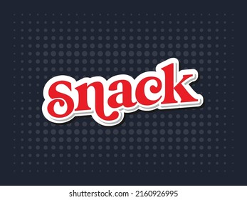 Snack Logo, Vector Hand Drawn Snack And Junk Food Illustration. Vintage Style Background, Potato Chips Logo Design, Crunchy Tasty. 