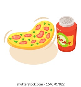 Snack menu icon. Isometric illustration of snack menu vector icon for web