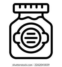 Snack nutrition icon outline vector. Peanut butter. American cream