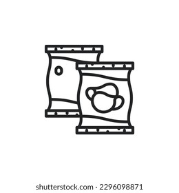 Iconos de contorno de refrigerio. Ilustración vectorial. Icono aislado adecuado para web, infografías, interfaz y aplicaciones.
