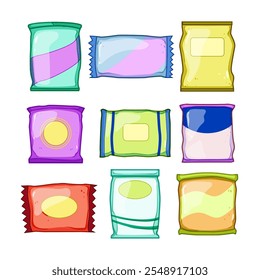 snack pack set cartoon. variedade saudável, apanha lancheira, e ir snack pack sinal. símbolo isolado vetor ilustração