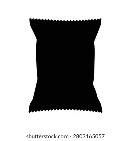 Snack Packet Food Packaging Solid Silhouette Icon Design Collection
