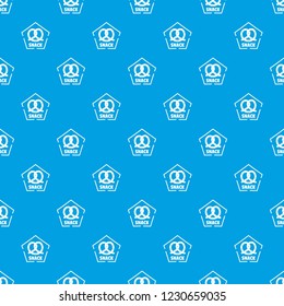 Snack pattern vector seamless blue repeat for any use