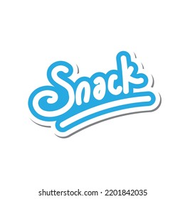 A snack is a person that you find attractive. Gen Z's Slang Word Sticker in EPS Vector .