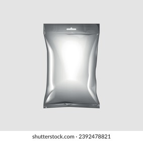 Snack-Kissenbeutel mit weißem Hintergrund. Vektorgrafik. Kann für Vorlage verwendet werden Ihr Design, Promotion, adv.