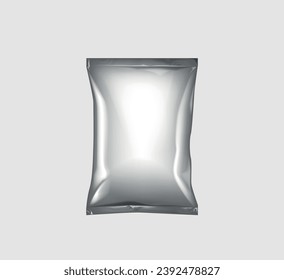 Snack pillow bag with white background. Vector illustration. Can be used for template your design, promotion, adv.