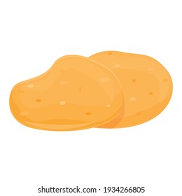 Snack pita bread icon. Cartoon of snack pita bread vector icon for web design isolated on white background