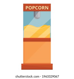 Snack popcorn stand icon. Cartoon of Snack popcorn stand vector icon for web design isolated on white background