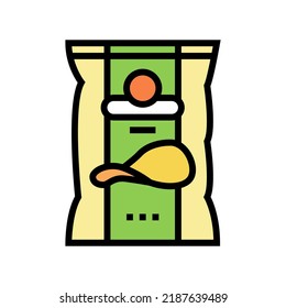 snack potato vegetable color icon vector. snack potato vegetable sign. isolated symbol illustration