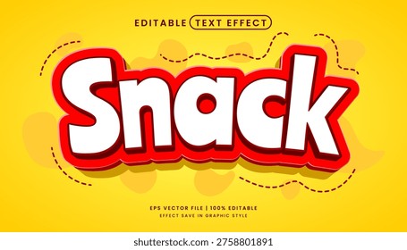 Snack product 3d editable text effect delicious food style