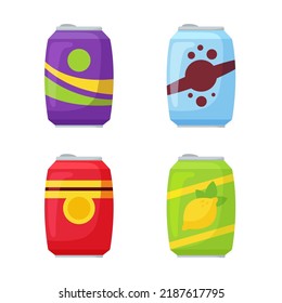 Snack-Set, Fast-Food-Produkte. Getränkeflaschen mit Wasser oder Saft für Verkaufsautomaten. Essenshäuser Elemente für Lunch Box oder Marktdesign, Cartoon Stil Vektorgrafik.