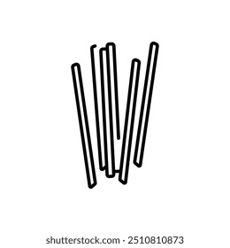 Snack sticks line black icon. Sign for web page, mobile app, button, logo. Vector isolated button. Editable stroke.