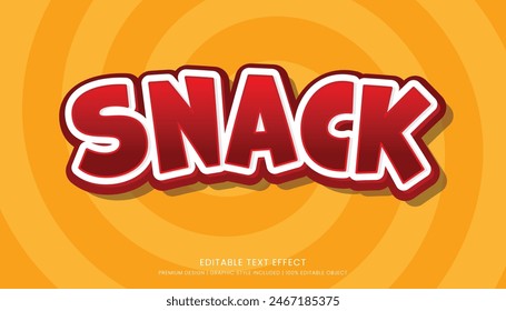 snack text effect editable template background