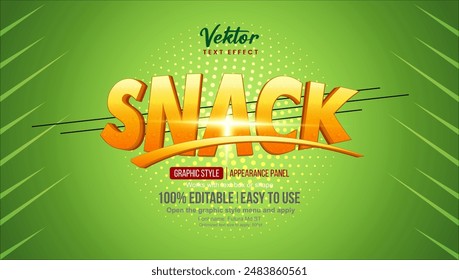 snack text effect, editable text effect template