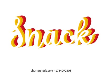 snack typography design. Vector illustration.