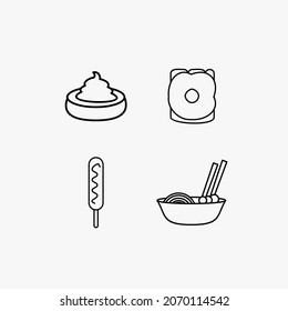 a snack vector design with outline style