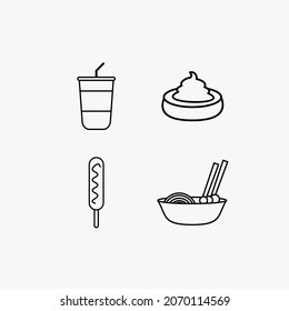 a snack vector design with outline style