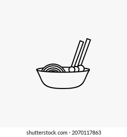 a snack vector design with outline style