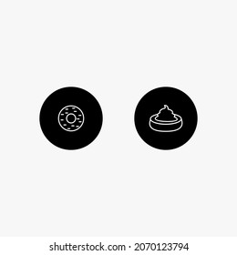 a snack vector design with outline style