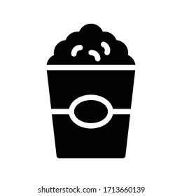 snack vector glyph flat icon 