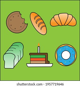 snack vector icon logo symbol illustration template