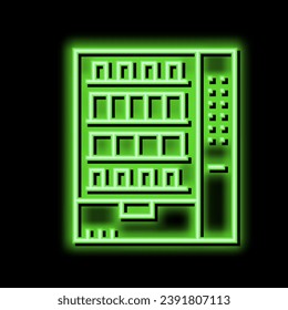 snack vending machine motel neon light sign vector. snack vending machine motel illustration