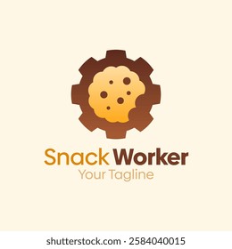 Snack Worker Logo Design Template. Good for Business, Agency, Community and Organization