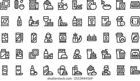 Snacking icons High-Quality Vector Icons Collection with Editable Stroke. Ideal for Professional and Creative Projects.