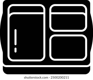 Snacks Box solid glyph vector illustration