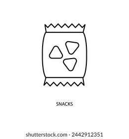 snacks concept line icon. Simple element illustration. snacks concept outline symbol design.
