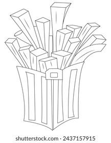 snacks and food coloring page vectore art line art outline art
