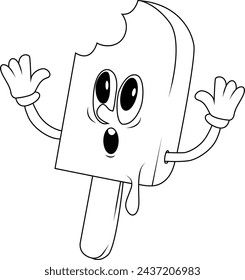 Snacks, Food, Drinks funny coloring page for kids and adults, t-shirt, logo.