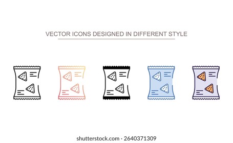 Snacks icon design with white background stock illustration