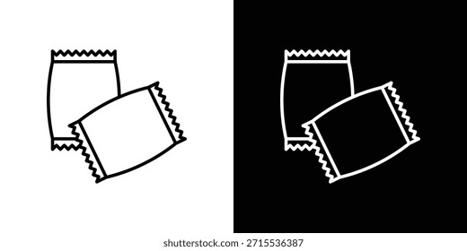 Icono de bocadillos en diseño de línea. Iconos de trazo editables.