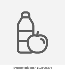 Snacks icon line symbol. Isolated vector illustration of  icon sign concept for your web site mobile app logo UI design.