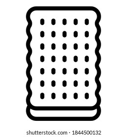 Snacks icon. Outline snacks vector icon for web design isolated on white background