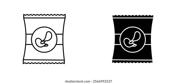 Snacks icons in outline and fill. vector illustration for ui.