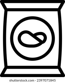 Snacks single vector line icon